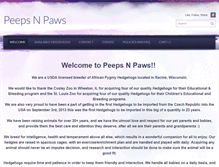 Tablet Screenshot of peepsnpaws.com